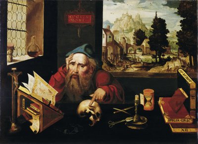 Saint Jerome in His Study by Follower of Joos van Cleve